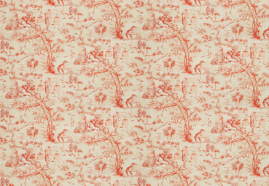 Ткань Fabricut Chromatics Vol.XXIV Guava Blitz toile/Burnt orange