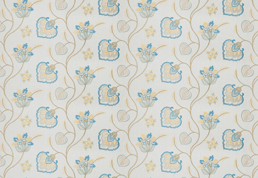 Ткань Fabricut Chromatics Vol.XXIV Mineral Tilt floral/Aqua