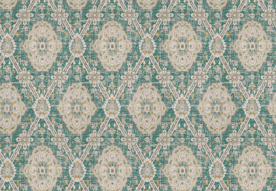 Ткань Fabricut Chromatics Vol.XXIV Mineral Luxor vintage/Peacock
