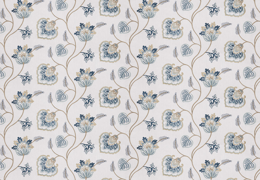 Ткань Fabricut Chromatics Vol.XXIV Navy Tilt floral/Marine