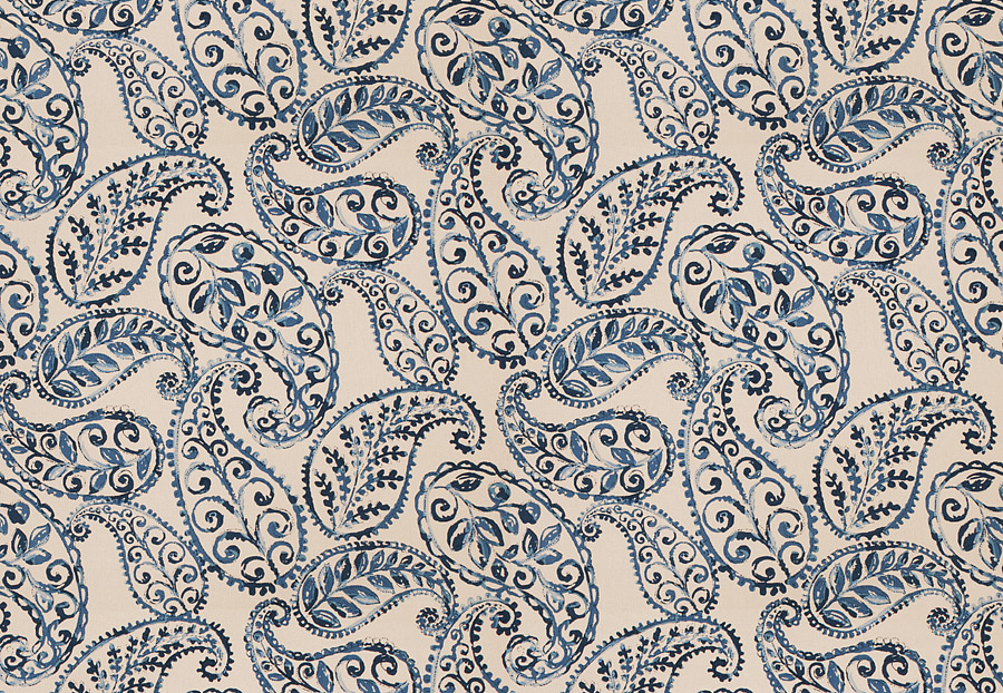 Ткань Fabricut Chromatics Vol.XXIV Navy Tichu paisley/Bluebell
