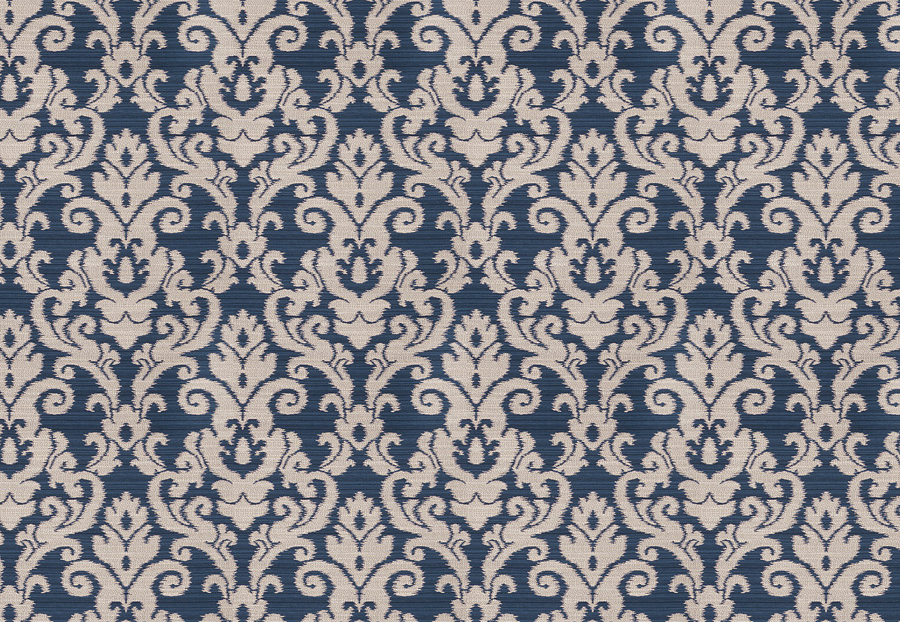 Ткань Fabricut Chromatics Vol.XXIV Navy Harrwitz Damask/Sapphire