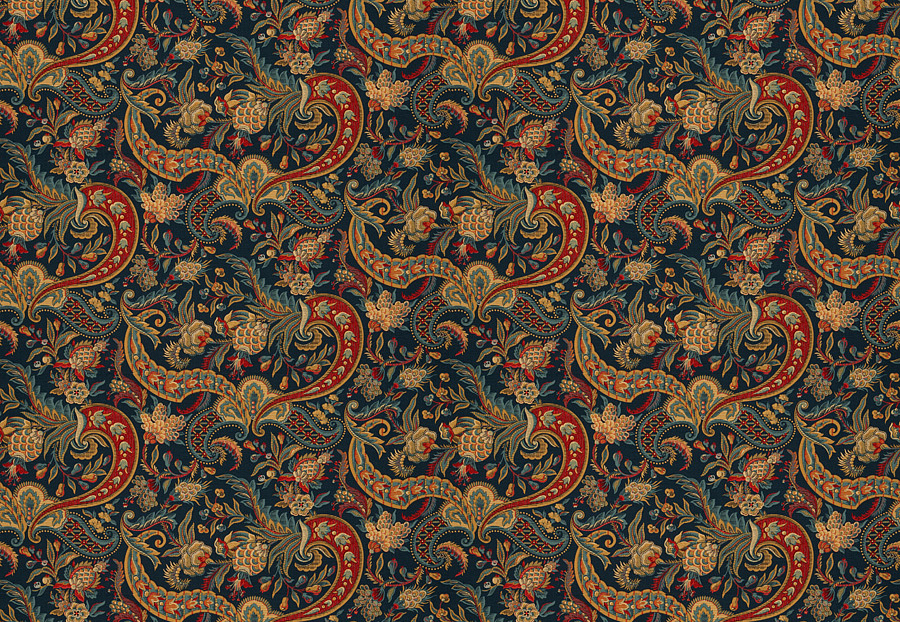 Ткань Fabricut Chromatics Vol.XXIV Navy Crown and anchor/Jewel