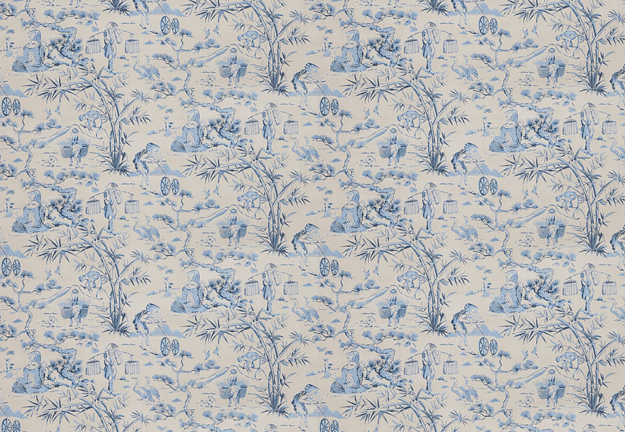 Ткань Fabricut Chromatics Vol.XXIV Navy Blitz toile/Indigo