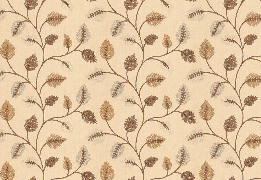 Ткань Fabricut Chromatics Vol.XXIV Truffle Betting leaves/Mocha