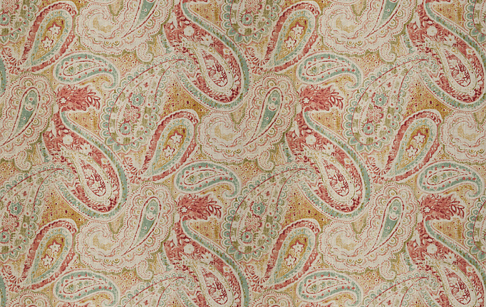 Американская ткань Fabricut, коллекция Chromatics Vol.XXV Coral, артикул Celan paisley/Parfait
