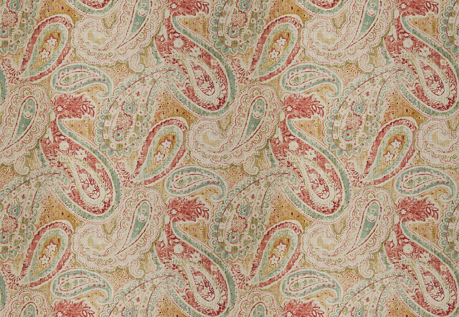Ткань Fabricut Chromatics Vol.XXV Coral Celan paisley/Parfait