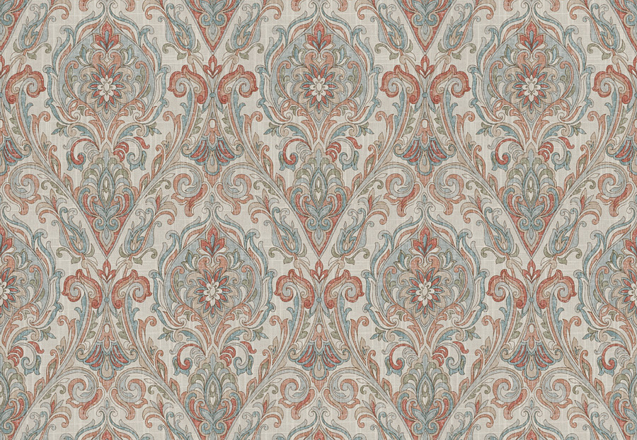Ткань Fabricut Chromatics Vol.XXV Coral Allusion Damask/Cameo