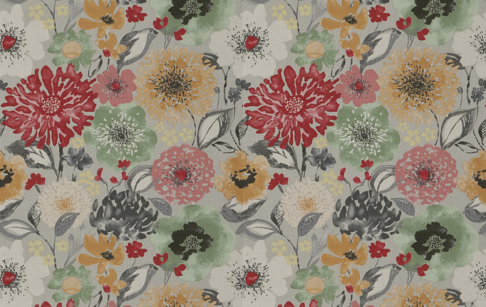 Американская ткань Fabricut, коллекция Chromatics Vol.XXV Coral, артикул Spondee floral/Multi