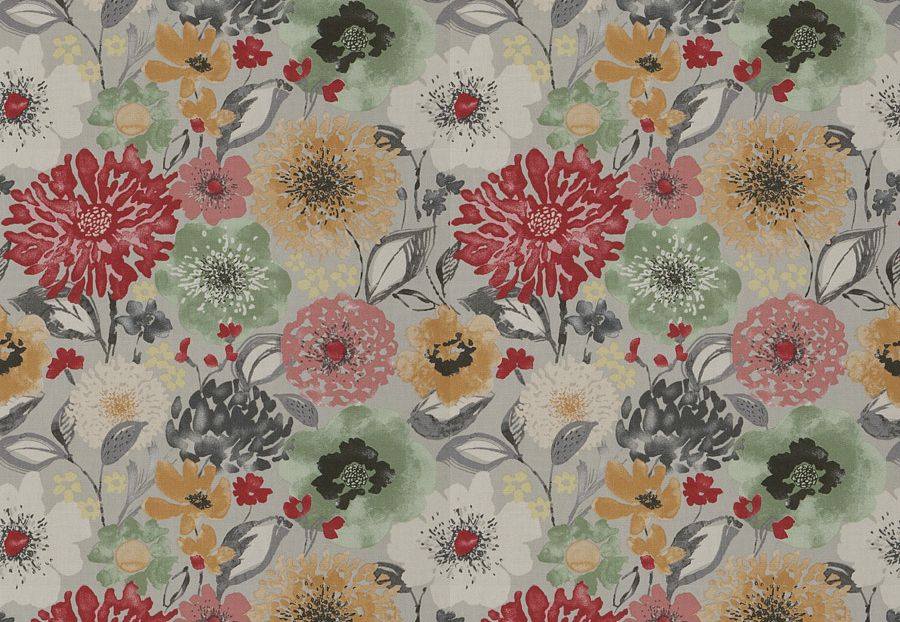Ткань Fabricut Chromatics Vol.XXV Coral Spondee floral/Multi