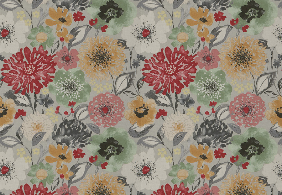 Ткань Fabricut Chromatics Vol.XXV Coral Spondee floral/Multi
