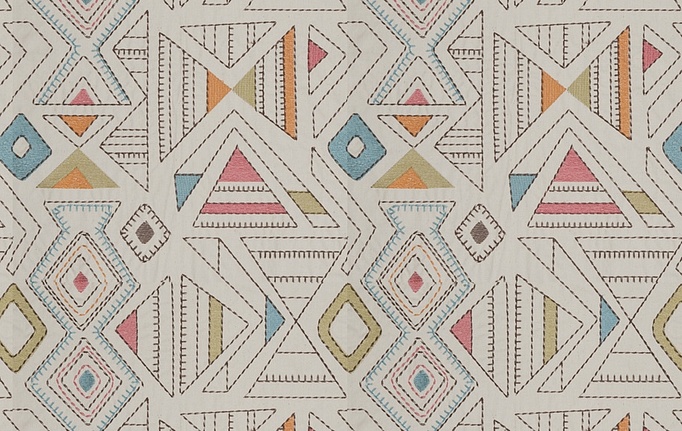 Американская ткань Fabricut, коллекция Chromatics Vol.XXV Coral, артикул Agolli geo/Garden
