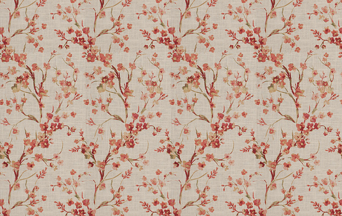 Американская ткань Fabricut, коллекция Chromatics Vol.XXV Coral, артикул Brovina floral/Coral