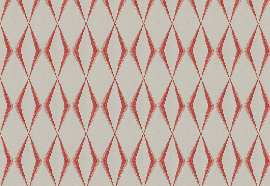 Ткань Fabricut Chromatics Vol.XXV Coral Dada Diamond/Coral