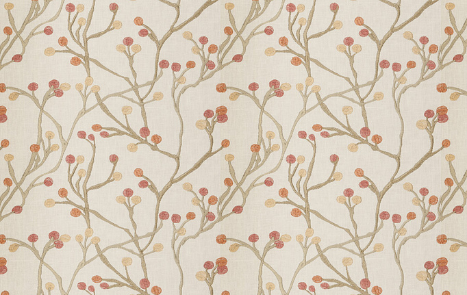 Американская ткань Fabricut, коллекция Chromatics Vol.XXV Coral, артикул Tanka buds/Garden