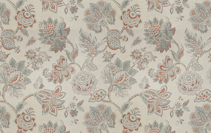 Американская ткань Fabricut, коллекция Chromatics Vol.XXV Coral, артикул Romance/Porcelain
