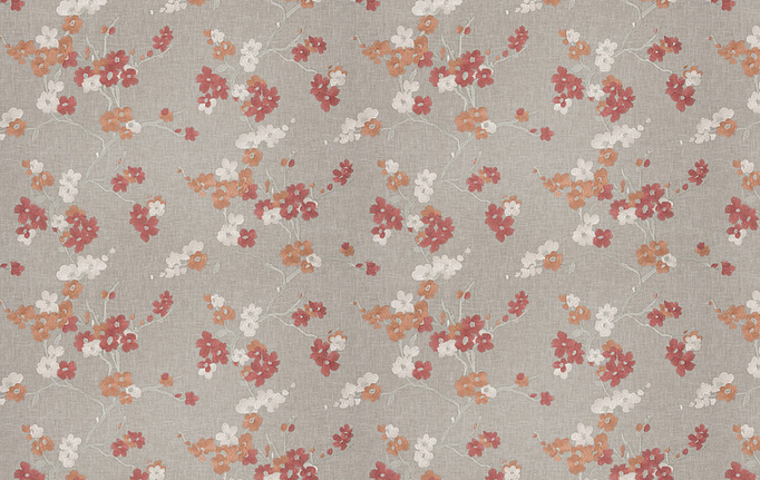 Американская ткань Fabricut, коллекция Chromatics Vol.XXV Coral, артикул Trochee floral/Bouquet