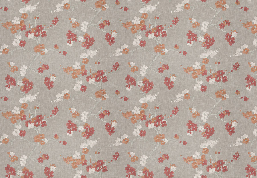 Ткань Fabricut Chromatics Vol.XXV Coral Trochee floral/Bouquet