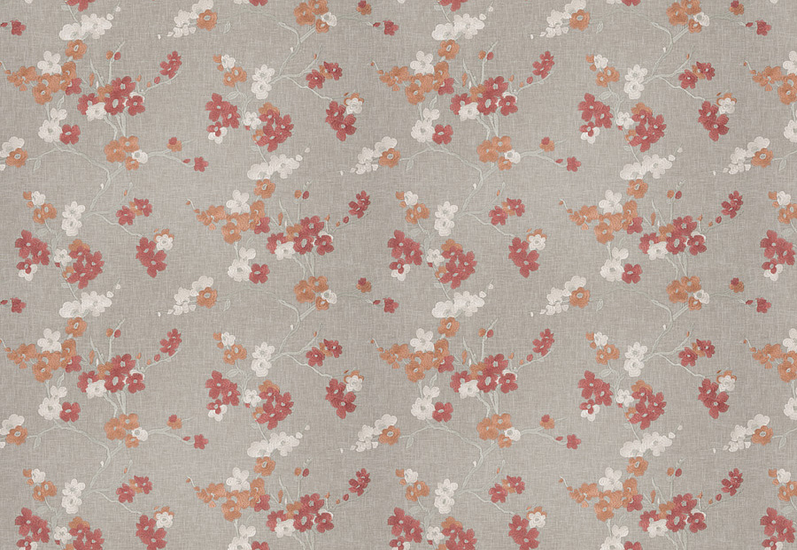 Ткань Fabricut Chromatics Vol.XXV Coral Trochee floral/Bouquet