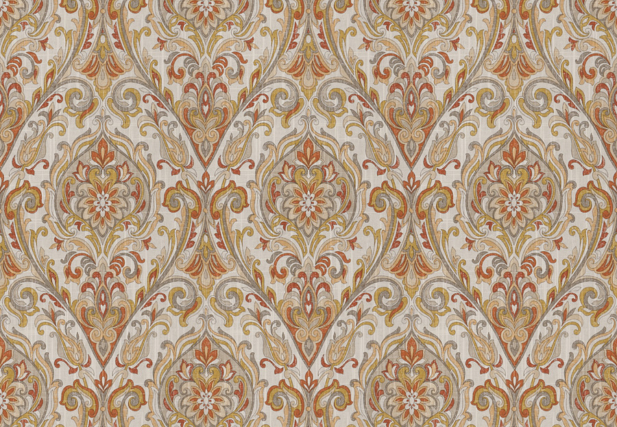 Ткань Fabricut Chromatics Vol.XXV Coral Allusion Damask/Autumn