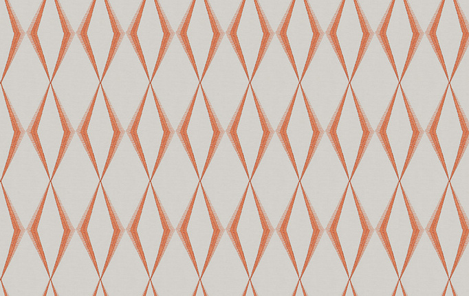 Американская ткань Fabricut, коллекция Chromatics Vol.XXV Coral, артикул Dada Diamond/Tangerine
