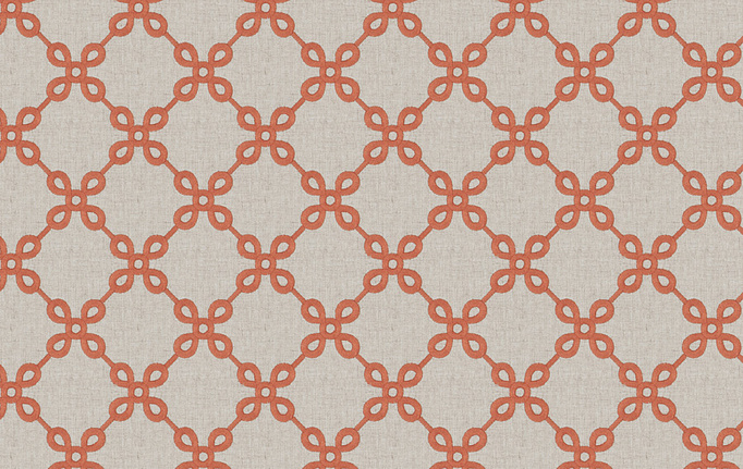 Американская ткань Fabricut, коллекция Chromatics Vol.XXV Coral, артикул Couplet lattice/Spice