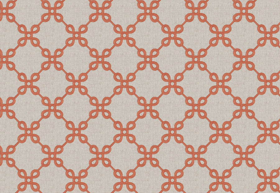 Ткань Fabricut Chromatics Vol.XXV Coral Couplet lattice/Spice