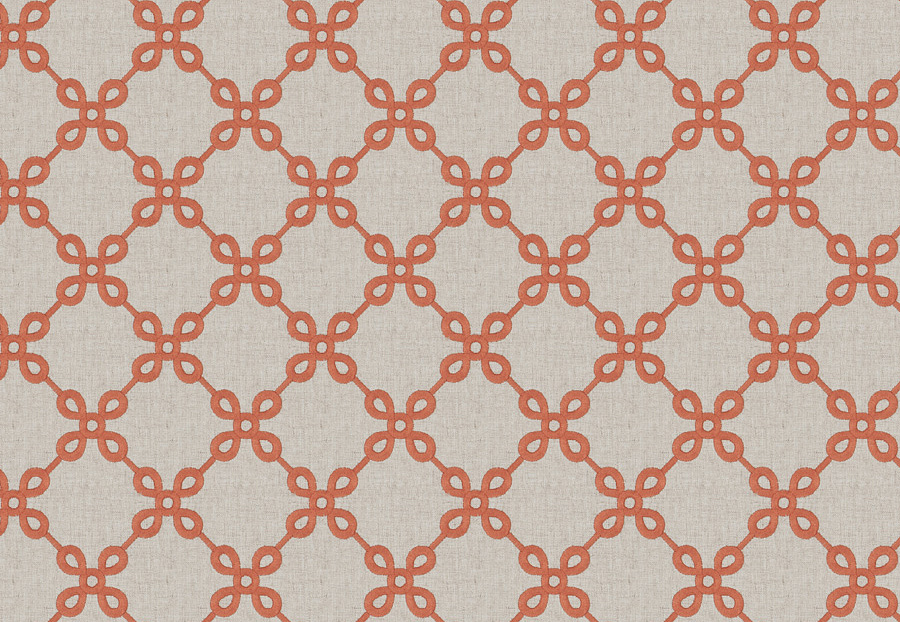 Ткань Fabricut Chromatics Vol.XXV Coral Couplet lattice/Spice