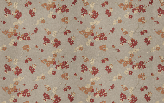 Американская ткань Fabricut, коллекция Chromatics Vol.XXV Coral, артикул Trochee floral/Autumn