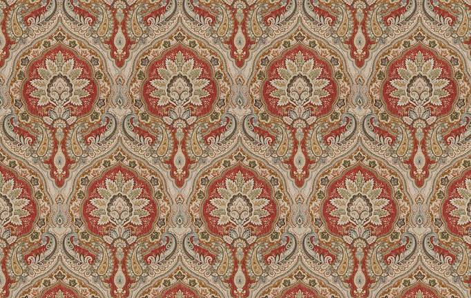 Американская ткань Fabricut, коллекция Chromatics Vol.XXV Coral, артикул Cockney/Lava