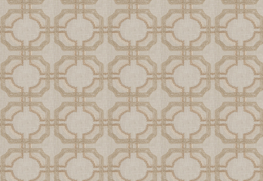 Ткань Fabricut Chromatics Vol.XXV Gilt Diction lattice/Sandalwood