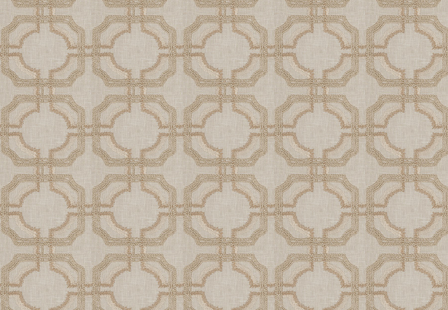Ткань Fabricut Chromatics Vol.XXV Gilt Diction lattice/Sandalwood