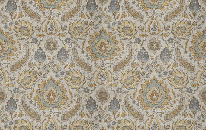 Американская ткань Fabricut, коллекция Chromatics Vol.XXV Gilt, артикул Estep Damask/Golden