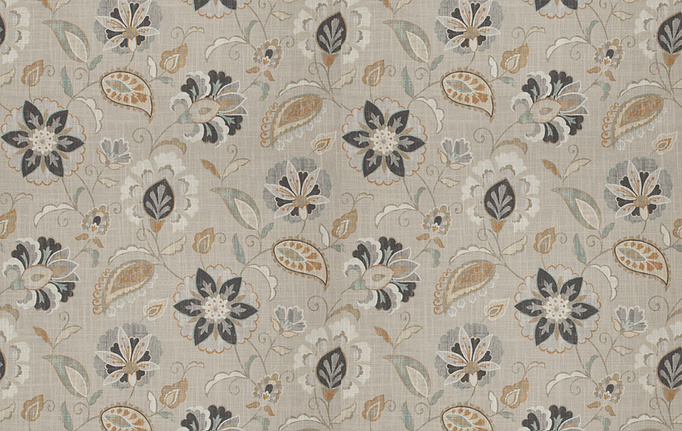 Американская ткань Fabricut, коллекция Chromatics Vol.XXV Gilt, артикул Rondeau floral/Sahara