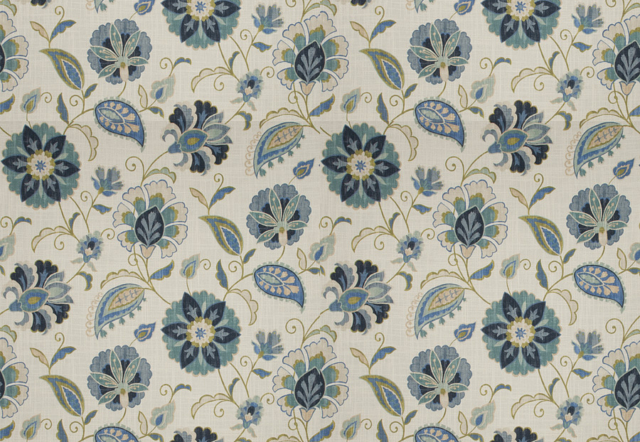 Ткань Fabricut Chromatics Vol.XXV Indigo Rondeau floral/Provence