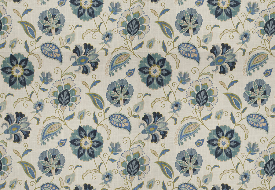 Ткань Fabricut Chromatics Vol.XXV Indigo Rondeau floral/Provence