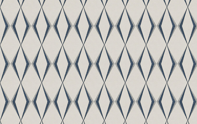 Американская ткань Fabricut, коллекция Chromatics Vol.XXV Indigo, артикул Dada Diamond/Navy