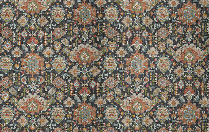 Американская ткань Fabricut, коллекция Chromatics Vol.XXV Indigo, артикул Play on words/Jewel