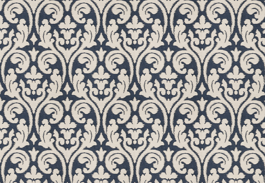 Ткань Fabricut Chromatics Vol.XXV Indigo Elegy Damask/Navy