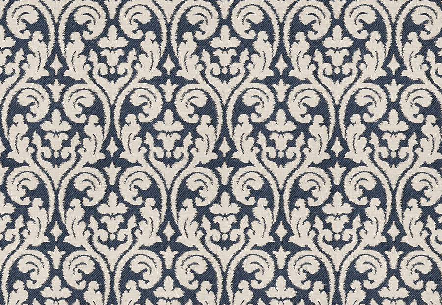 Ткань Fabricut Chromatics Vol.XXV Indigo Elegy Damask/Navy