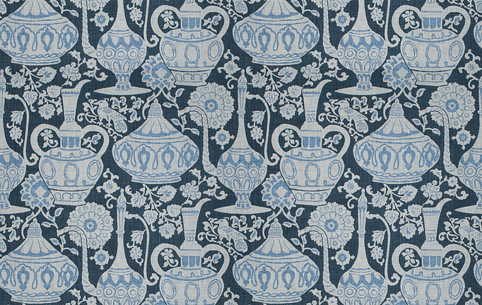 Американская ткань Fabricut, коллекция Chromatics Vol.XXV Indigo, артикул Anapest/Indigo