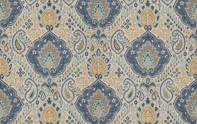 Американская ткань Fabricut, коллекция Chromatics Vol.XXV Indigo, артикул Dramatic/Regal blue