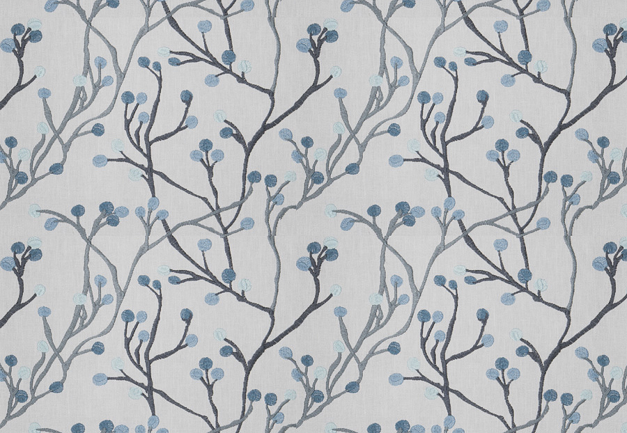 Ткань Fabricut Chromatics Vol.XXV Indigo Tanka buds/Bluebird