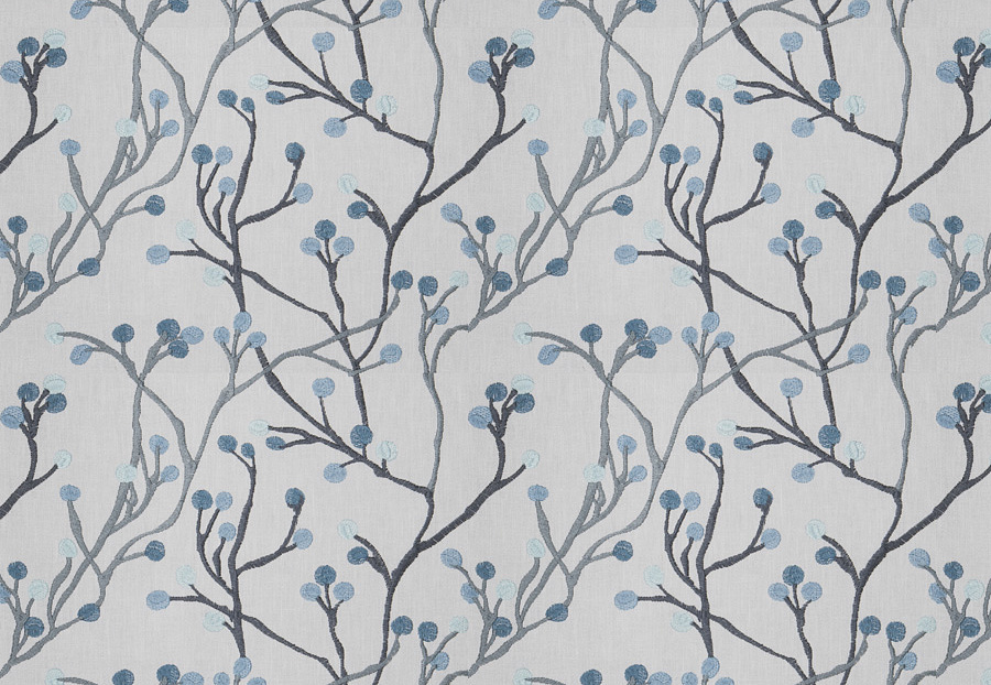 Ткань Fabricut Chromatics Vol.XXV Indigo Tanka buds/Bluebird