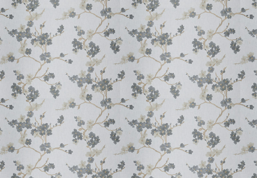Ткань Fabricut Chromatics Vol.XXV Indigo Trochee floral/Slate