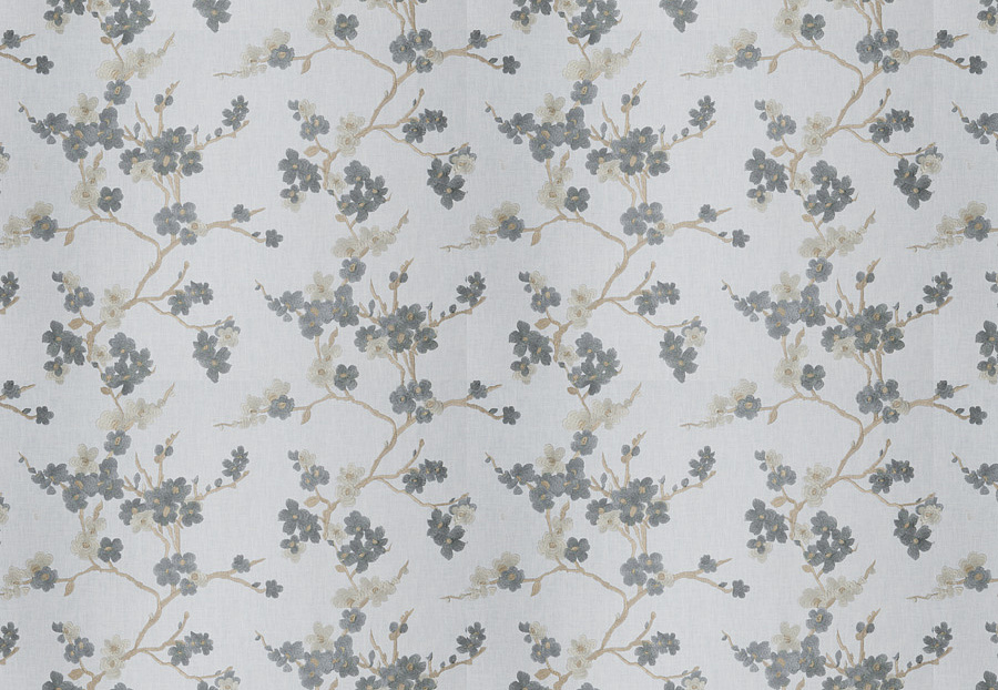 Ткань Fabricut Chromatics Vol.XXV Indigo Trochee floral/Slate
