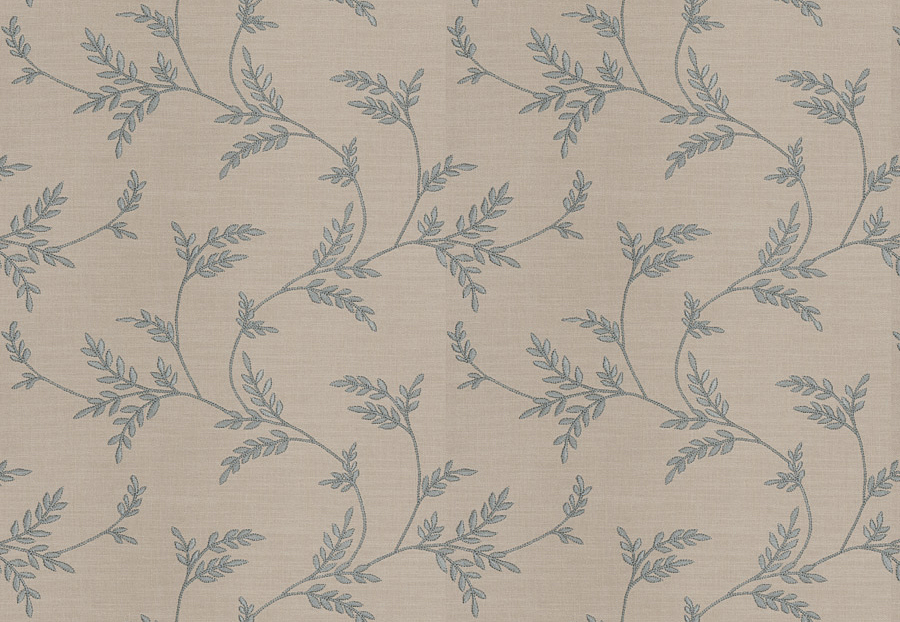 Ткань Fabricut Chromatics Vol.XXV Indigo Simile leaves/Glaze