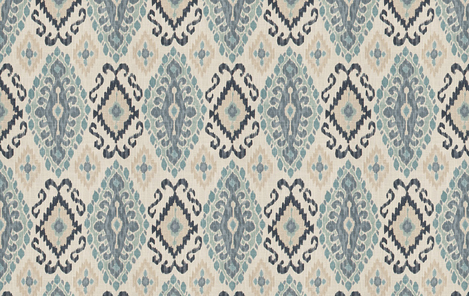 Американская ткань Fabricut, коллекция Chromatics Vol.XXV Indigo, артикул Scansion/Lagoon