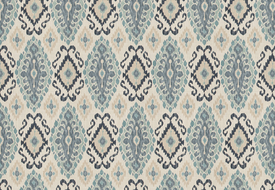 Ткань Fabricut Chromatics Vol.XXV Indigo Scansion/Lagoon