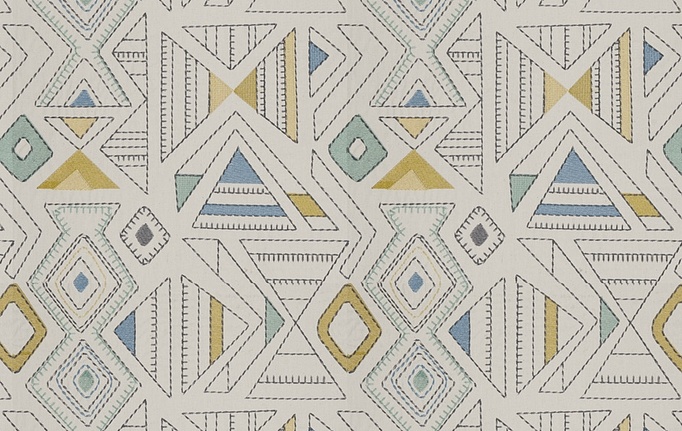 Американская ткань Fabricut, коллекция Chromatics Vol.XXV Indigo, артикул Agolli geo/Mineral